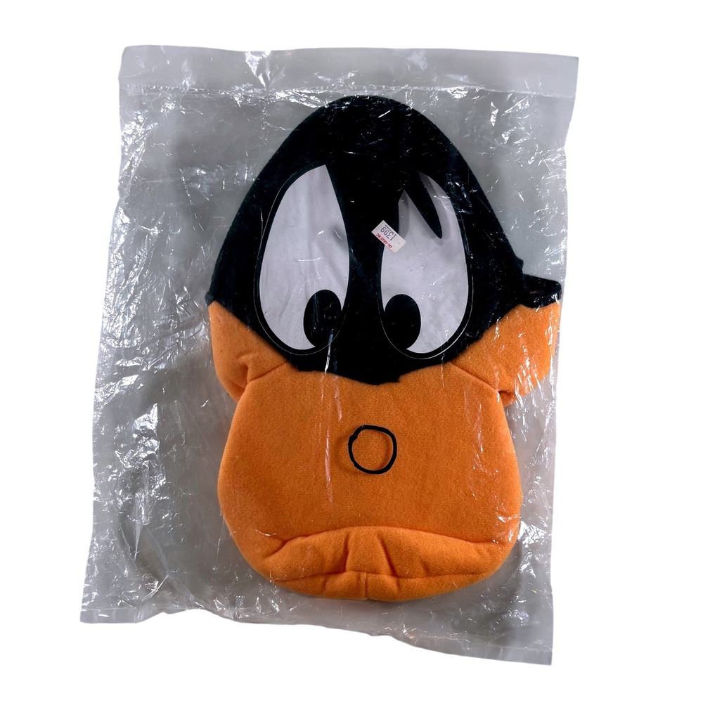 Vintage Looney Tunes Daffy Duck Plush Character Mask Novelty Costume Accessory